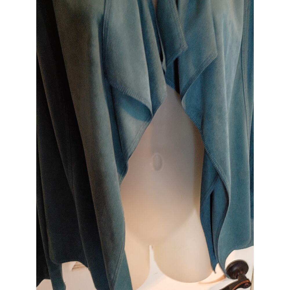 Joseph Ribkoff Cardigan Teal Green Sz 14 No Fabric Tag Feels Like Soft Suede... - Picture 3 of 7